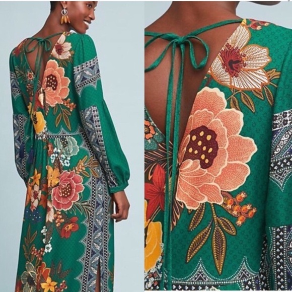 Anthropologie Dresses & Skirts - Anthropologie Farm Rio Green Verdor Dress SPetite